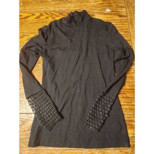 Akris Punto black long sleeve modal shirt sz 4